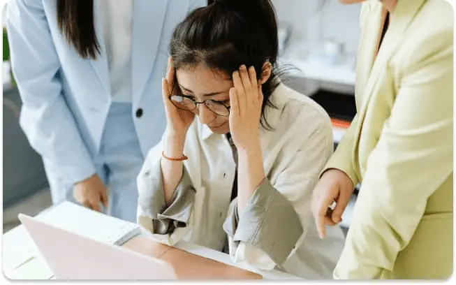 woman having a headache